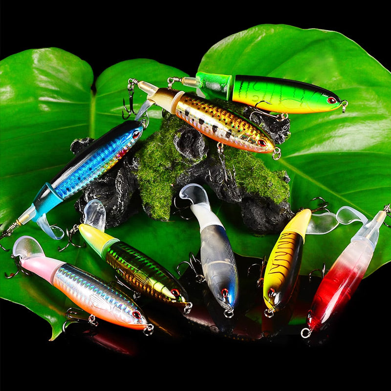 📢📢50 % Rabatt!! ⏰ Oberflächenköder mit Propeller – Wobbler/Popper, Schwimmend, Ideal für Raubfischangeln