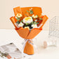 Handgefertigter, zarter Häkelblumenstrauß