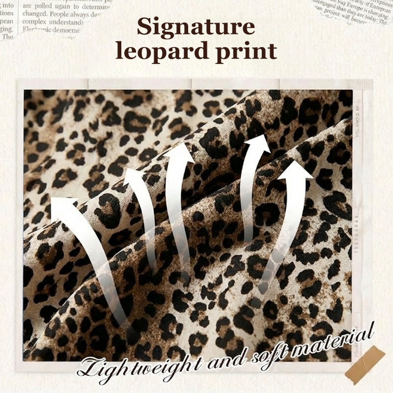 👚50 % RABATT! 🐆 Damenbluse mit Leopardenmuster und kontrastierendem Mesh – Langärmlig, figurbetont und perfekt für Büro und Abend ✨