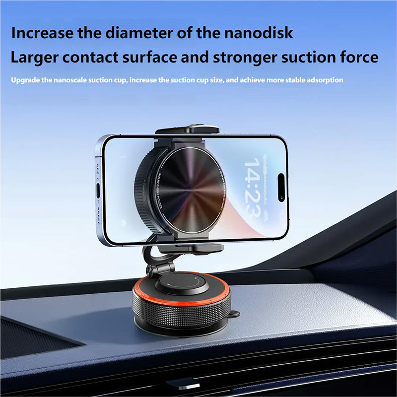 Magnetische Auto-Handyhalterung mit Vakuum-Saugnapf