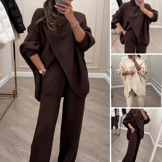Damen Oversize-Pullover & Hose Set
