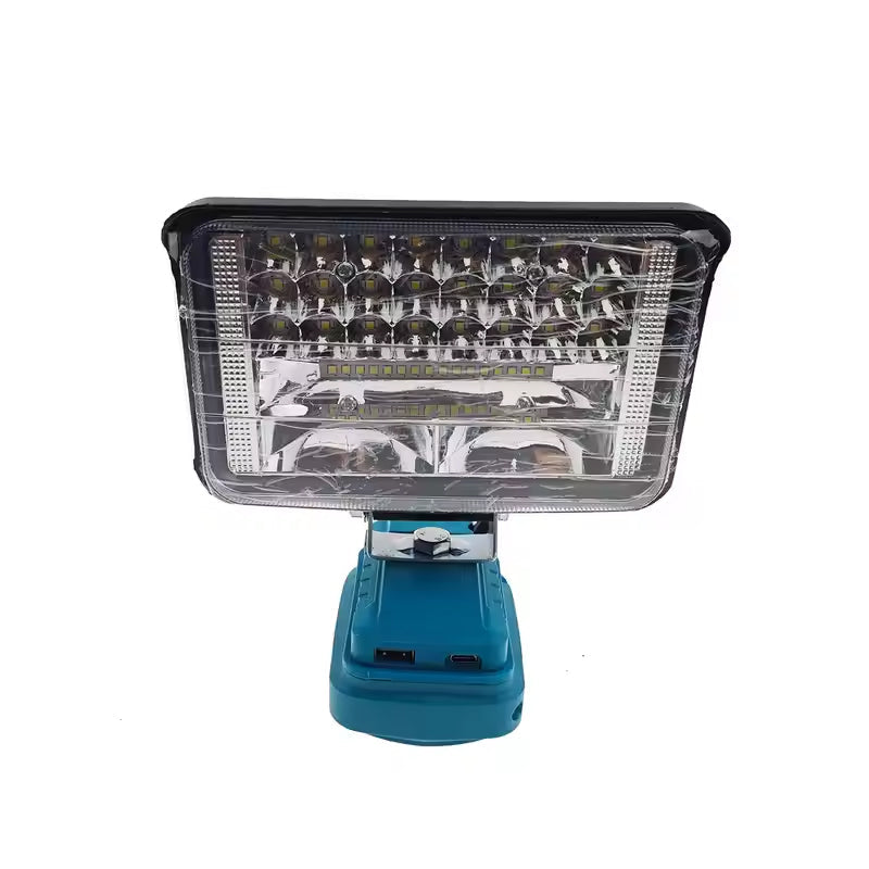 🔦 50% RABATT! ⚡ Makita 18V Kompatibles Arbeitslicht – 2-Modus LED Flutlicht, Dual USB-Anschlüsse & Ideal Für Baustelle, Werkstatt & Notfälle 🛠️