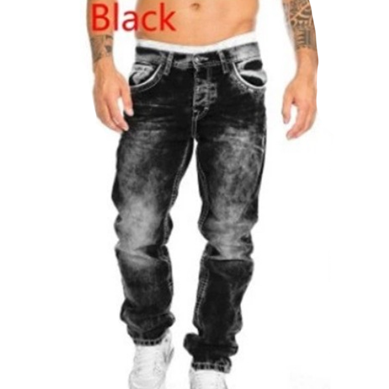 50% Rabatt 🎉– Kreative, schlichte Stretch-Jeans für Herren im Emotional-Rock-Stil👖