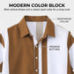 2-teiliges Set aus Hemd und Hose für Herren in Colour-Blocking-Optik