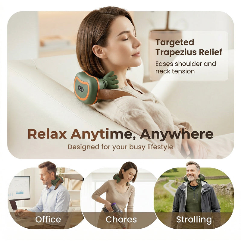 🧤🔥 4D-Massagegerät für Nacken & Schultern – tragbare Shiatsu-Massage mit Wärmefunktion, jetzt −50%