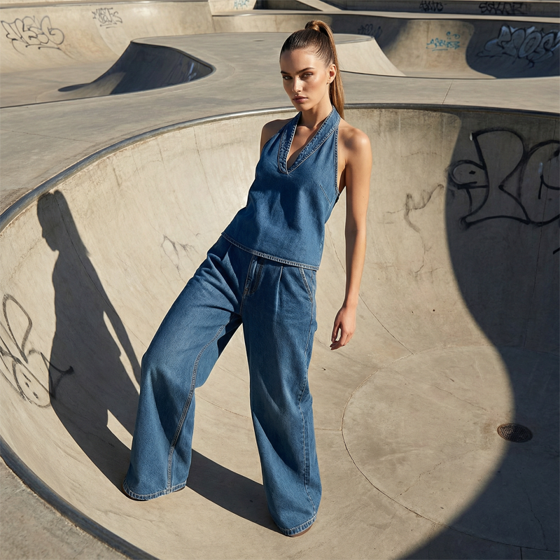 💎50% Rabatt👖✨ Damen Jeans-Set 2026 – Retro, Stonewashed, Gerade geschnittene Hose, Lässiger Stil