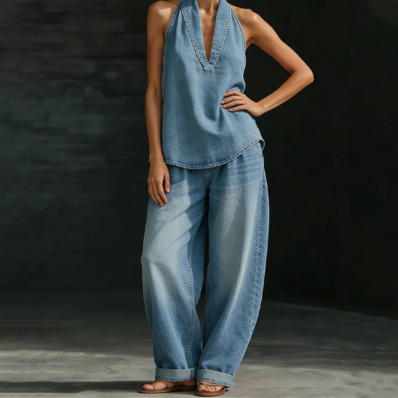 💎50% Rabatt👖✨ Damen Jeans-Set 2026 – Retro, Stonewashed, Gerade geschnittene Hose, Lässiger Stil