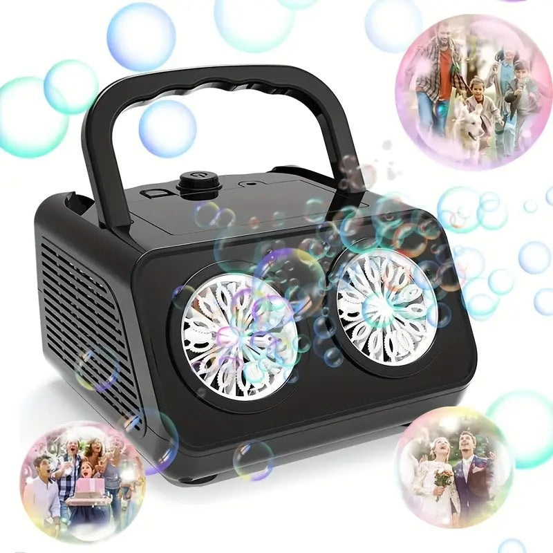 🫧 50% RABATT! ✨ Handgeführte Seifenblasen-Maschine – 26 Löcher, 2000+ Blasen/Min & Magische Lichter für Unvergessliche Partys 🎉