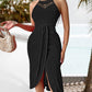 🌞Frühlingserwachen: 50% Rabatt!🔥Elegantes Boho-Sommerkleid: Neckholder-Maxikleid mit Lochstickerei & Beinschlitz