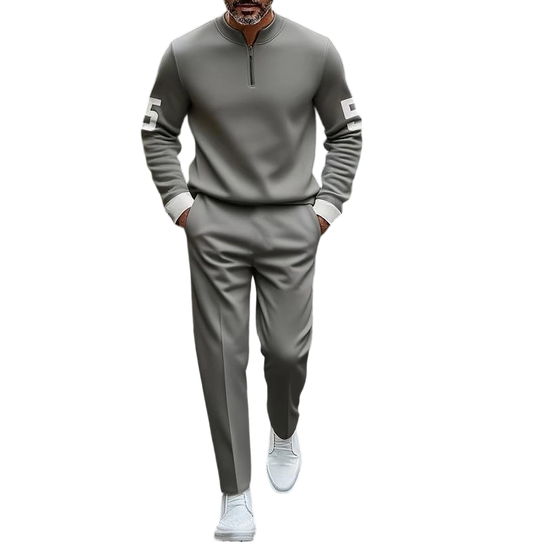 💎 -50% AUF HERREN-SPORTSET! 💎 Schlanke Passform, 3D-Druck & Atmungsaktiver Zweiteiler für den Herbst