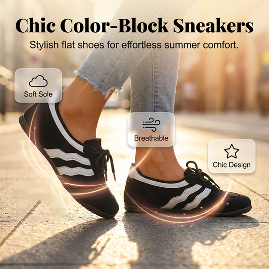 👟 50% RABATT! 🌊 Damen Retro Wave-Streifen Schnür-Sneaker – Stilvolles Design, Bequeme Passform & Perfekt Für Den Alltag ✨