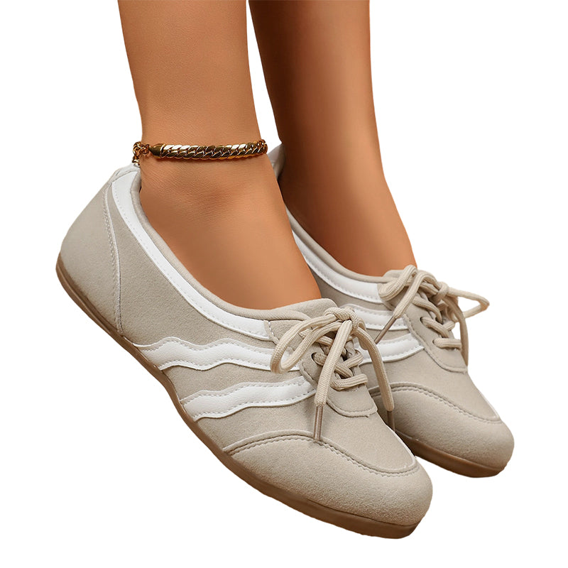 👟 50% RABATT! 🌊 Damen Retro Wave-Streifen Schnür-Sneaker – Stilvolles Design, Bequeme Passform & Perfekt Für Den Alltag ✨