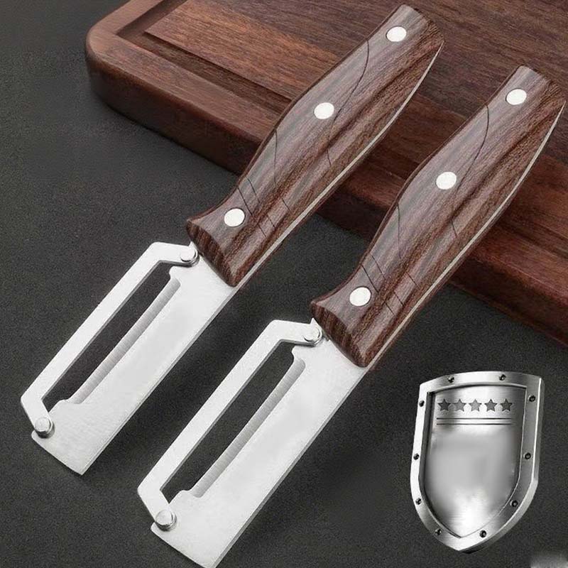 🍴 LIMITIERT: 2+ 1 GRATIS ! 🥒 Multifunktionaler Schäler – Hochwertige Klinge, Holgriff & Flaschenöffner ✨