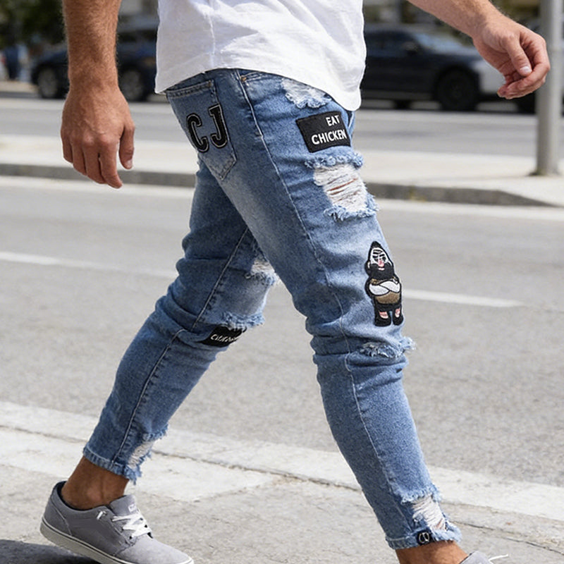 💎 -50% AUF DIE HERREN RIPPED JEANS! 💎 Trendiges Design, Langlebiger Denim & Slim-Fit Silhouette für jeden Style 👖🔥