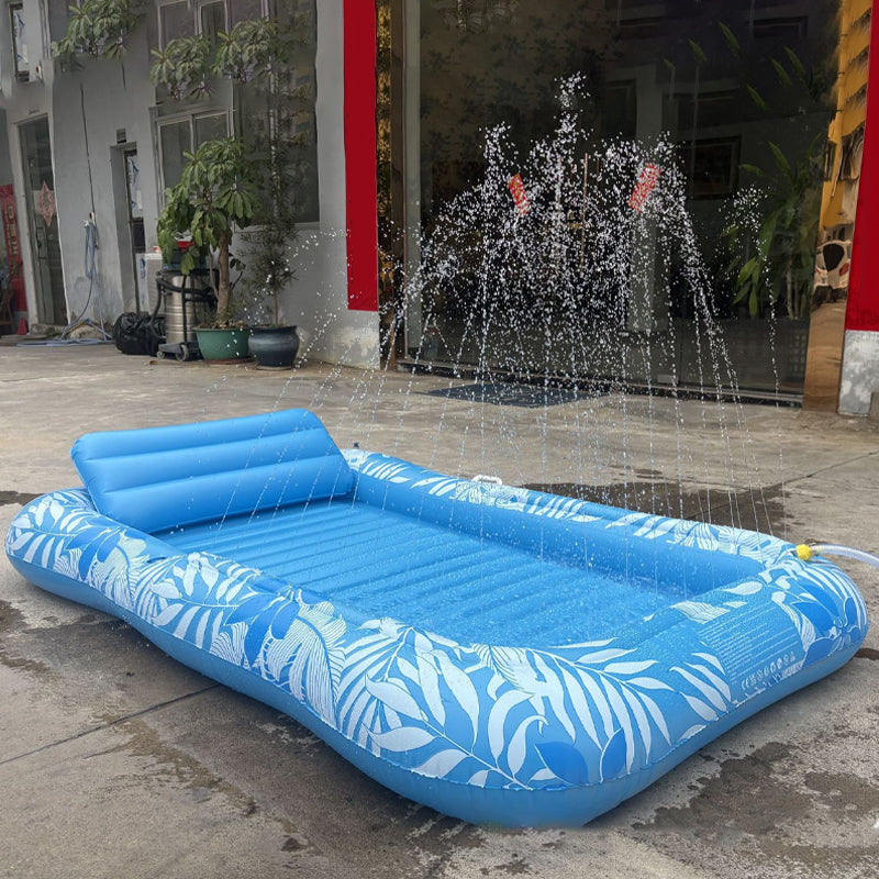 🏊 50% RABATT! 🥳 Aufblasbare Bräu-Liege – Automatische Sprühkühlung & abnehmbares Kissen – Getränkehalter & Sicherheitsgriffe – perfekt für Garten, Pool oder Strand – ideal für zwei Erwachsene 💦