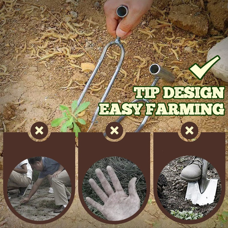 ✨50 % RABATT✨🌱 Kompakter 2‑Zahn‑Garten‑Unkrautstecher ✨ Effizientes Unkrautentfernen für Ihren Garten