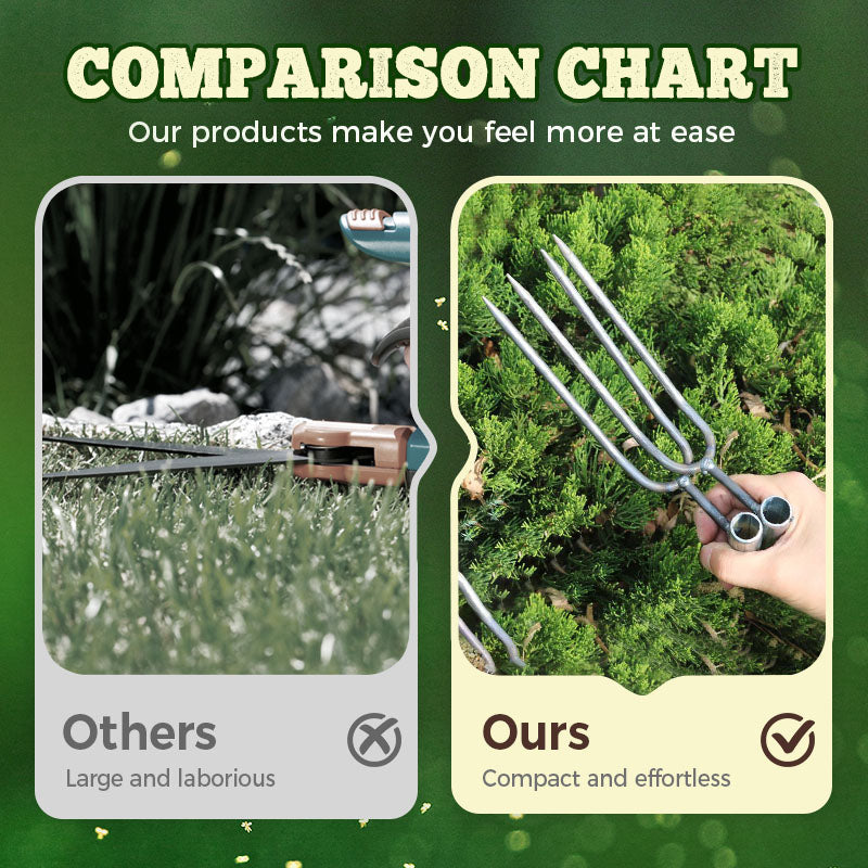 ✨50 % RABATT✨🌱 Kompakter 2‑Zahn‑Garten‑Unkrautstecher ✨ Effizientes Unkrautentfernen für Ihren Garten