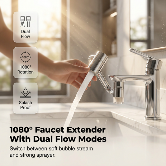 1080° drehbarer Wasserhahn-Aufsatz mit Filter