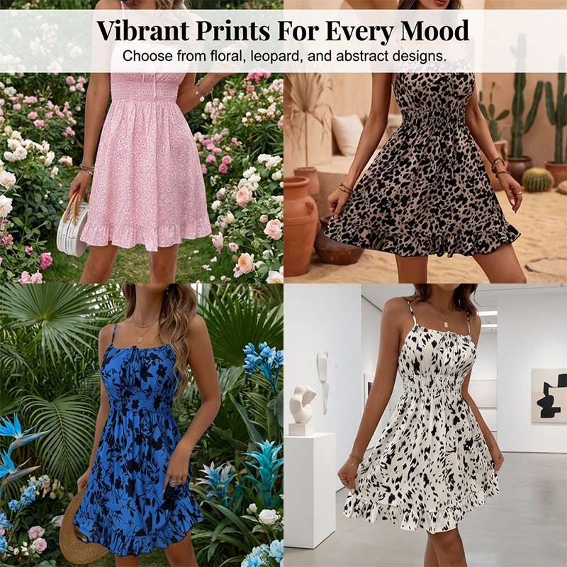 👗✨ Kleid mit geschnürter Vorderseite und Spaghettiträgern – 50% RABATT! Verspielt, feminin & perfekt für Sommer, Date oder Strand 🌸