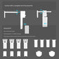 Plissee Faltrollo ohne Bohren – Top-Down/Bottom-Up-Bedienung