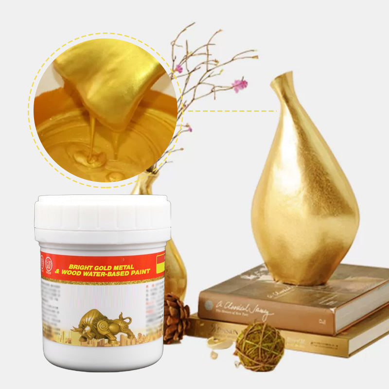 🎨 50% RABATT! 🖌️ Wasserbasierte Farbe in Gold & Holzoptik – Schnelltrocknend, Geruchsarm & Ideal Für Möbel, Wände & Dekorationen Zuhause 🏠