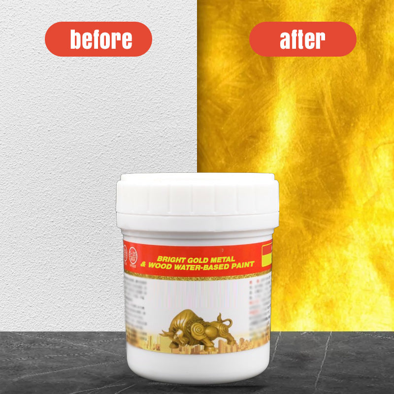 🎨 50% RABATT! 🖌️ Wasserbasierte Farbe in Gold & Holzoptik – Schnelltrocknend, Geruchsarm & Ideal Für Möbel, Wände & Dekorationen Zuhause 🏠