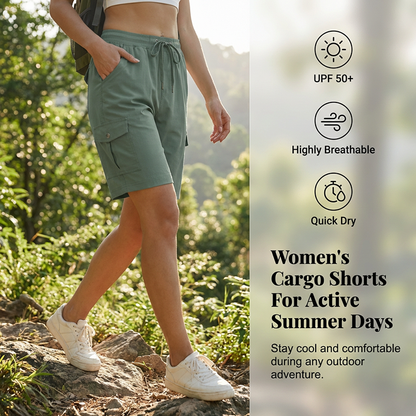 🩳 LIMITIERT 50% RABATT! ✨ Damen Cargo-Shorts – Schnelltrocknend, UPF 50+ & Praktische Taschen 🎒