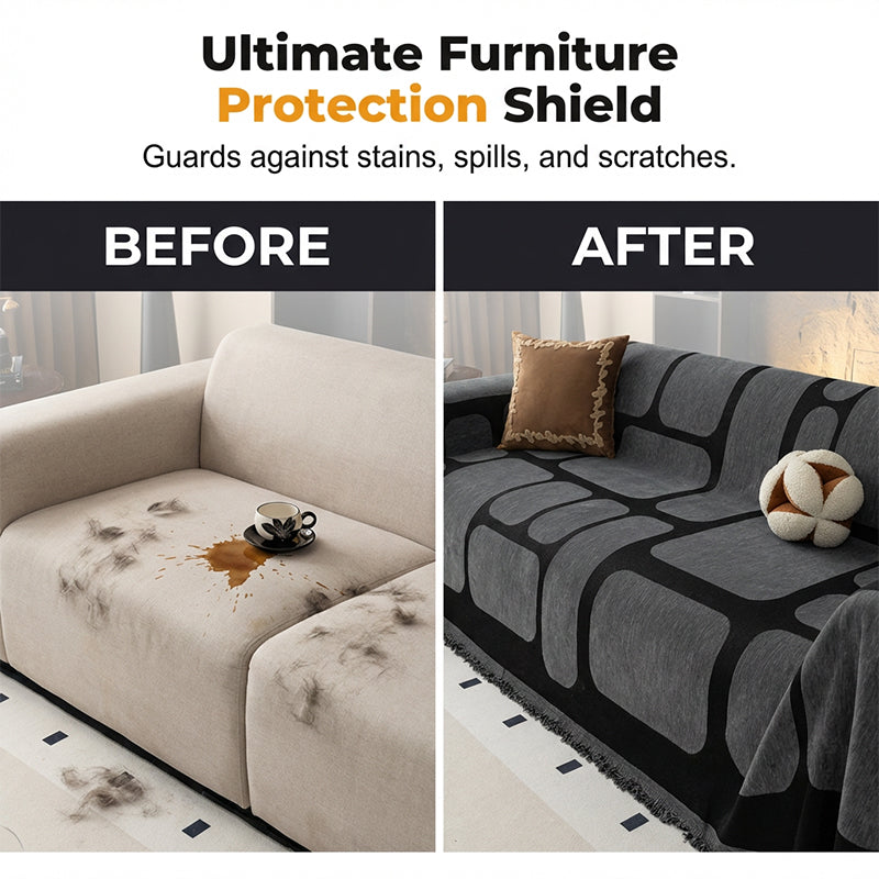 🔥Hot Sale ＆ 50％ Off🔥Boho Chenille Anti-Slip Sofa Cover – Stylish Warm Fabric for Full Couch Protection
