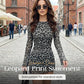 Figurbetontes Damen Mini-Kleid mit Leo-Print