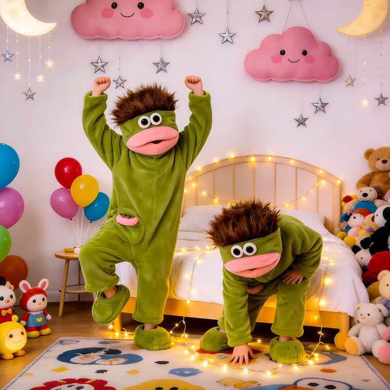 🔥🔥 Großer Saison-Ausverkauf gestartet!! 🧸🐟 warmer Kuschelpyjama mit Motiv aus Korallenfleece – extra weich, hautfreundlich und wärmespeichernd✨