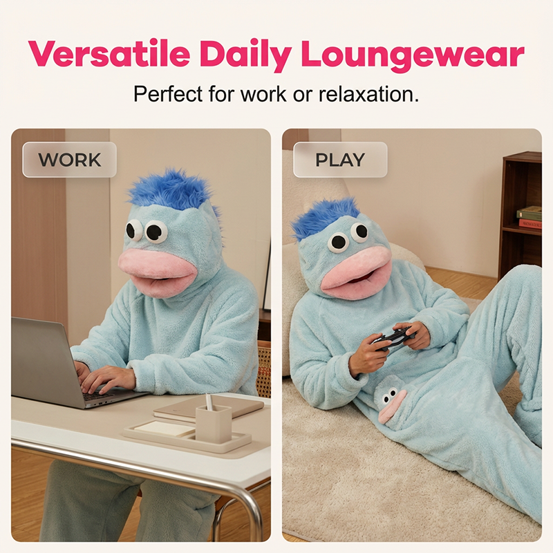 🔥🔥 Großer Saison-Ausverkauf gestartet!! 🧸🐟 warmer Kuschelpyjama mit Motiv aus Korallenfleece – extra weich, hautfreundlich und wärmespeichernd✨