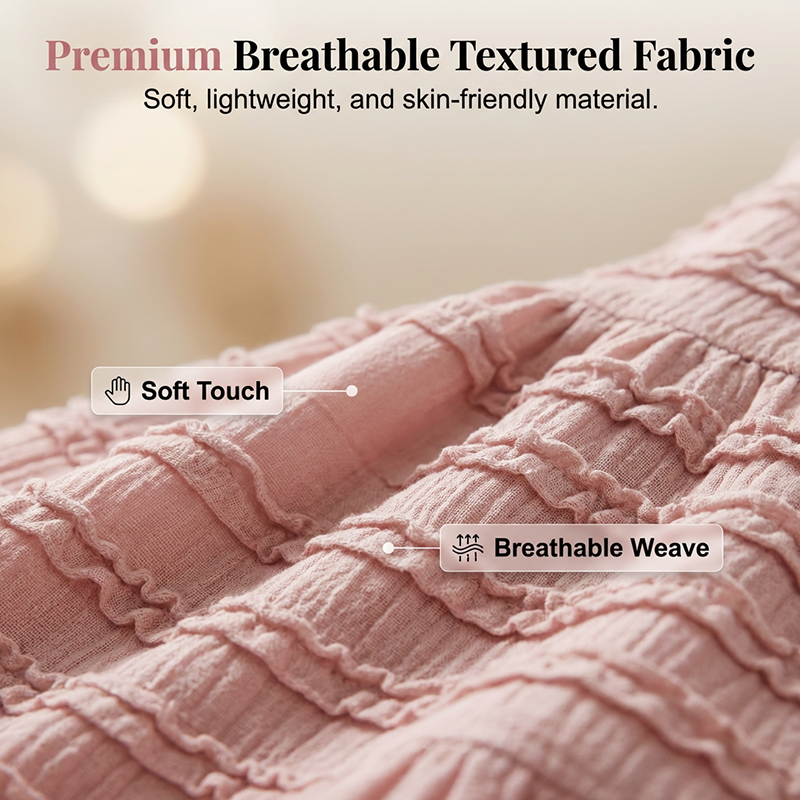 🌸 LIMITIERT 50% RABATT! ✨ Maxikleid mit Vintage-Charme: Quadratischer Ausschnitt, Rüschen & Elastisches Smok-Oberteil für perfekte Passform 👗