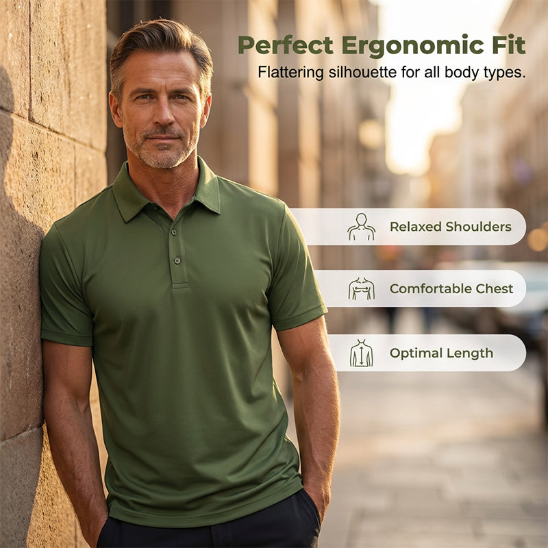 ✨👕Atmungsaktives Sommer-T-Shirt mit Kragen für Herren – eine Kombination aus Frische und Komfort