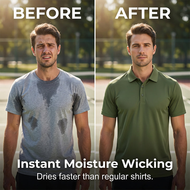 ✨👕Atmungsaktives Sommer-T-Shirt mit Kragen für Herren – eine Kombination aus Frische und Komfort