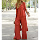 🧥👚 Zeitlich begrenzt: 50% RABATT! 3-teiliges, lockeres Damen-Loungewear-Set – V-Ausschnitt Top, Fließhose & Strickjacke für perfekten Komfort 🍂