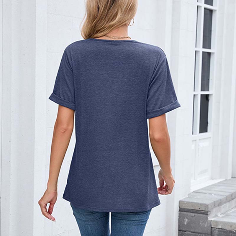 ✨🔥Damen V-Ausschnitt Kurzarm Freizeit-T-Shirt