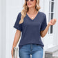 ✨🔥Damen V-Ausschnitt Kurzarm Freizeit-T-Shirt