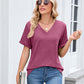 ✨🔥Damen V-Ausschnitt Kurzarm Freizeit-T-Shirt