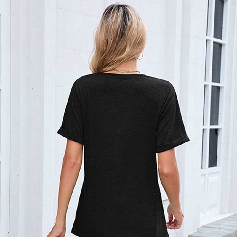 ✨🔥Damen V-Ausschnitt Kurzarm Freizeit-T-Shirt