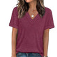 ✨🔥Damen V-Ausschnitt Kurzarm Freizeit-T-Shirt