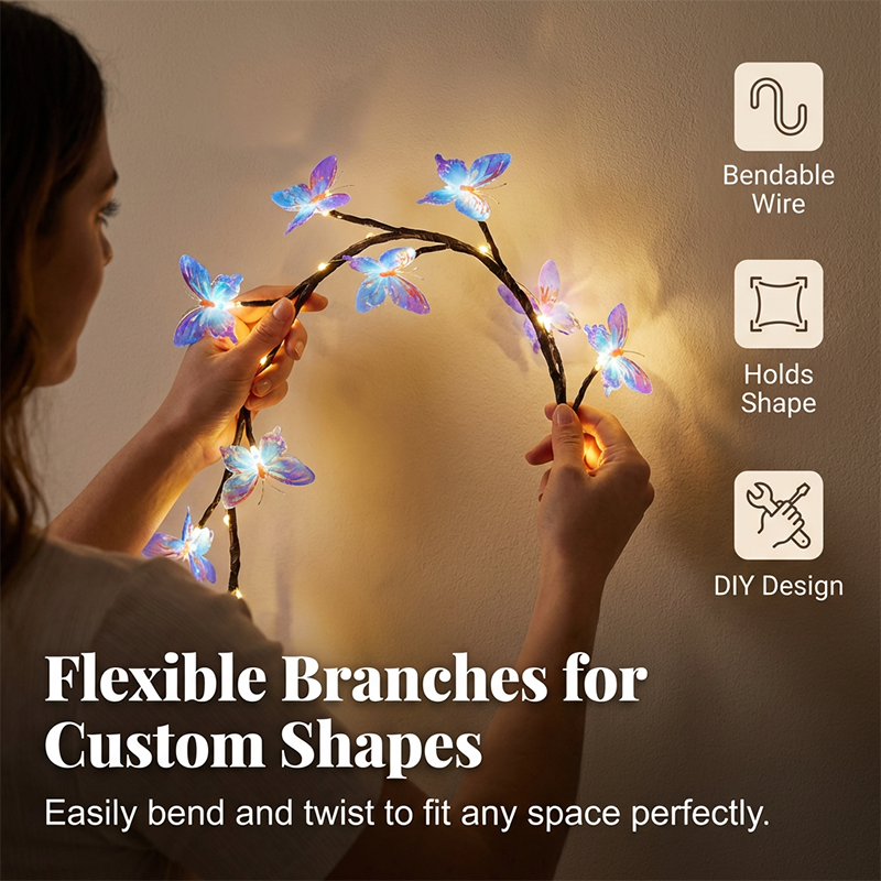 🥳【Nur jetzt – 50 % Rabatt】 2026 HEISSER VERKAUF🥳💞Über 50.000 verkauft!🌿Romantische LED-Lichterkette mit Schmetterlingsranke