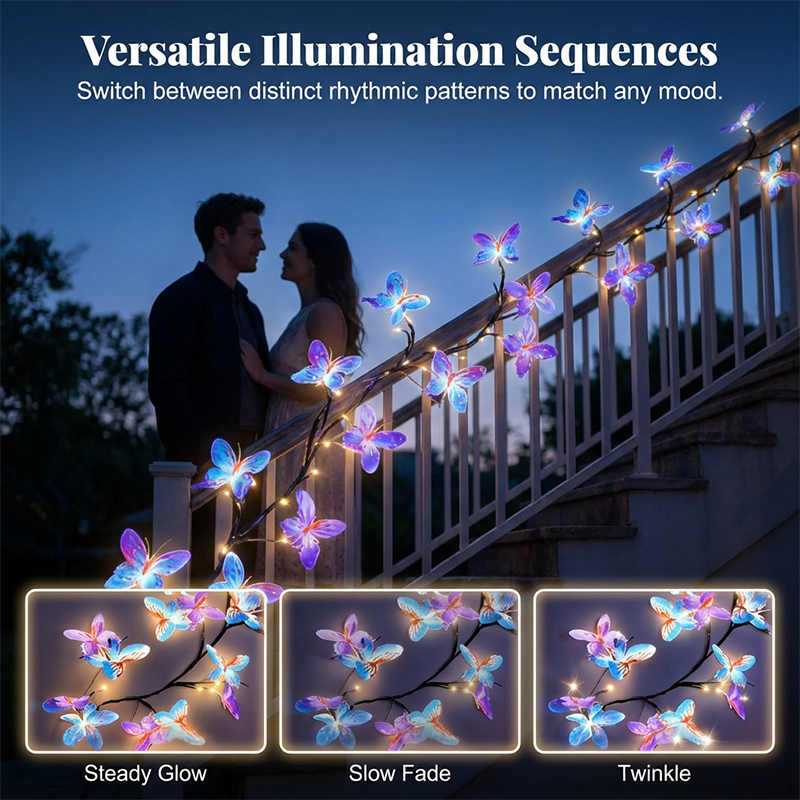 🥳【Nur jetzt – 50 % Rabatt】 2026 HEISSER VERKAUF🥳💞Über 50.000 verkauft!🌿Romantische LED-Lichterkette mit Schmetterlingsranke