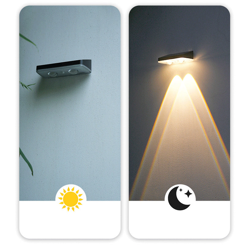 📢📢50 % Rabatt!! ⏰Solar-Wandleuchte für Garten & Terrasse – 3-in-1 Farbtemperatur einstellbar – dekorativ für Zaun, Mauer & Außenbereich🌞💡