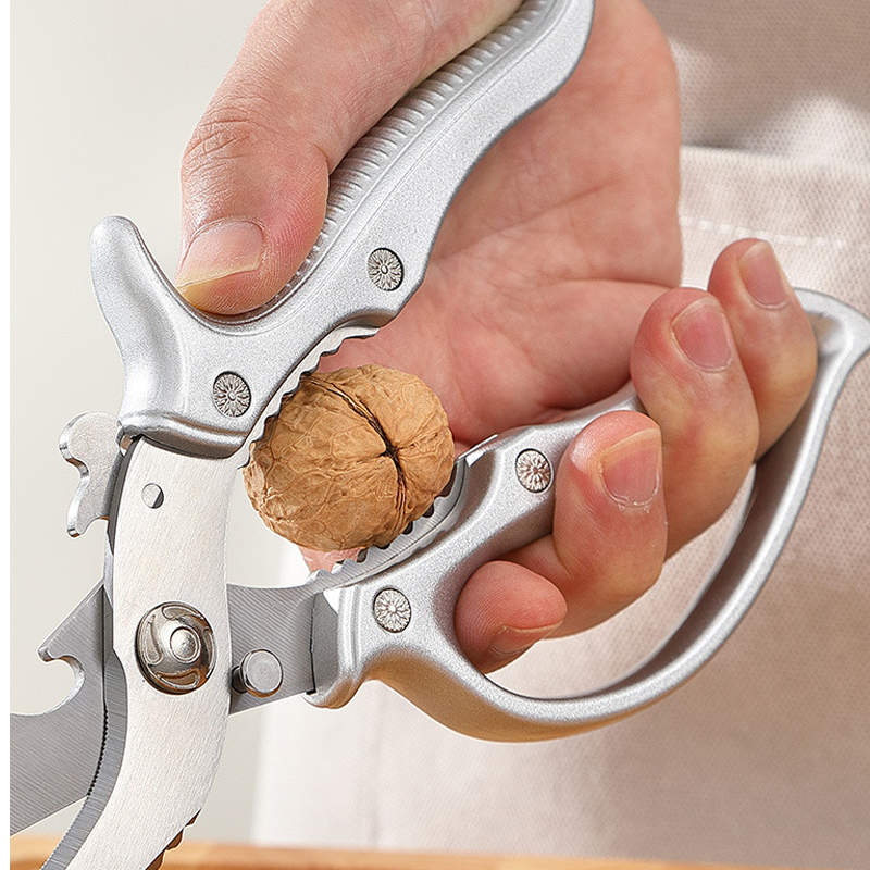 ✂️ Restposten-Ausverkauf –50% RABATT! ⚡ Robuste Multifunktions-Küchenschere aus Edelstahl – Mit Nussknacker, Flaschenöffner & Sicherheitssperre 🔪