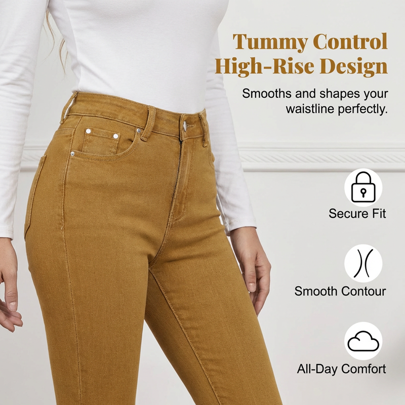📢📢50% Rabatt!! ⏰✨Damen High-Waist Stretch-Jeans | super elastisch & vielseitig kombinierbar👖