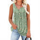 👚 50% RABATT! 🌸 Ärmelloses Top mit Print & Knöpfen für Damen – Leichter Stoff, Lässiger Look & Perfekt Für Warme Tage ☀️
