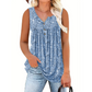👚 50% RABATT! 🌸 Ärmelloses Top mit Print & Knöpfen für Damen – Leichter Stoff, Lässiger Look & Perfekt Für Warme Tage ☀️