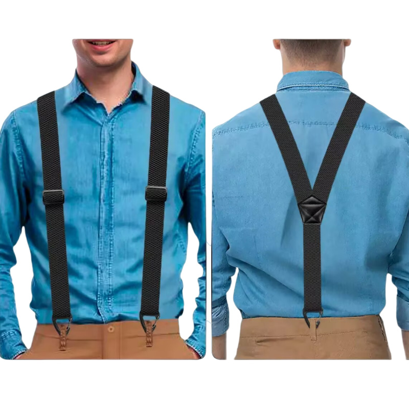 👖 50% RABATT! ⛰️ Herren-Hosenträger (X/Y-Back) – 3,8 cm Breiter Maiskorn-Gurt mit Hakenclips, Robust & Ideal Für Outdoor & Alltag 🧗‍♂️