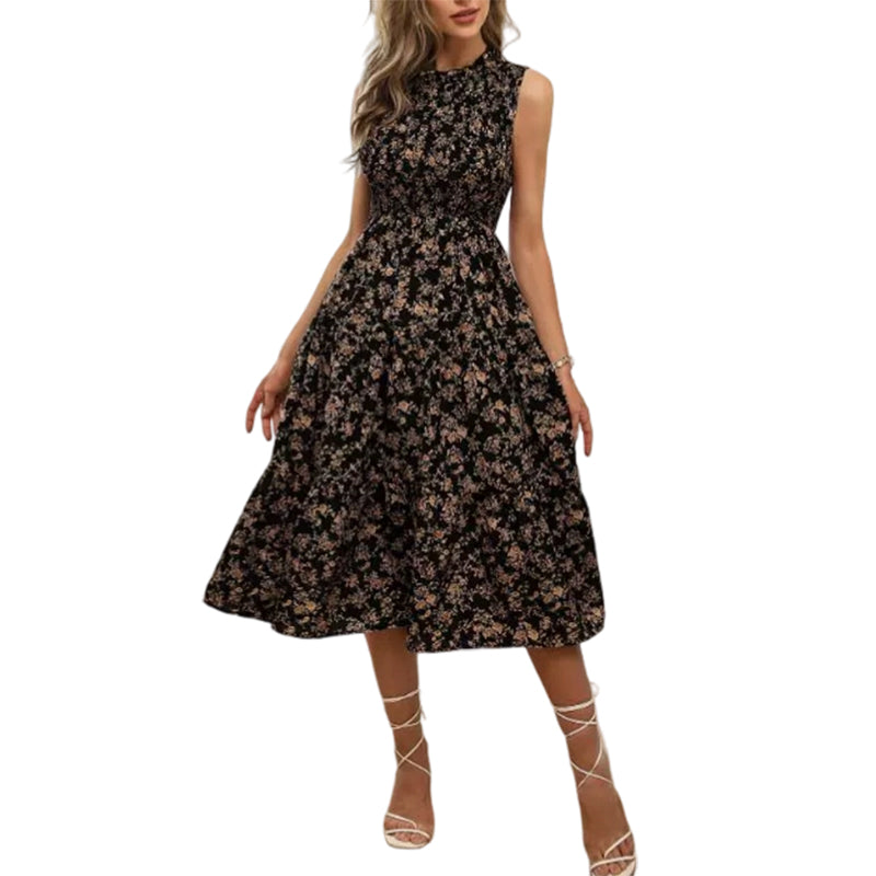 👗🌸【50 % Rabatt + kostenlose Ohrringe】 Ärmelloses Freizeitkleid mit Blumenmuster für Damen – Leicht, lässig & perfekt für den Sommer 🌼