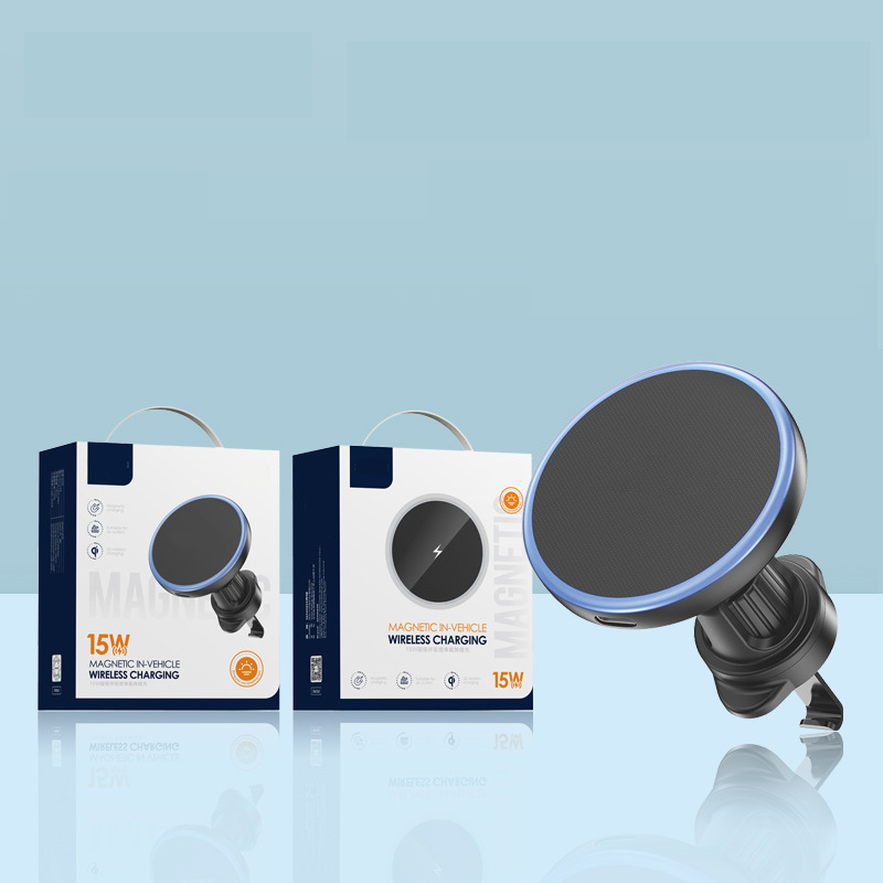 ✨🔥15-W-Magnet-Wireless-Autoladegerät mit Umgebungsbeleuchtung